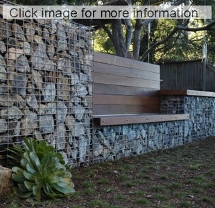gabion garden seat stone walls